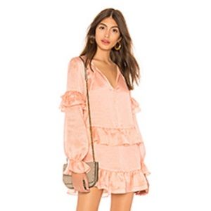 TULAROSA pink polka dotted mini dress. NWOT!